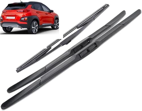 Scheibenwischer für Hyundai Kona 2017-2024 Vorne und Hinten Windschutzscheibe Fenster Wischer Blade Set Wischerblätter Wischblatt Satz Ersatz Wischerarm Auto Zubehör