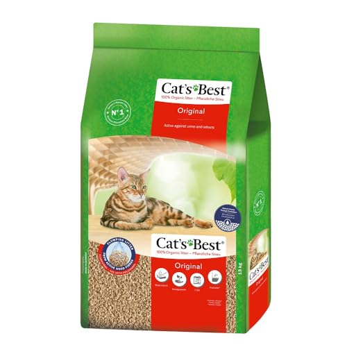 Cat s Best Original Katzenstreu 100 % pflanzliche Katzen Klumpstreu mit maximaler Saugkraft bekämpft Gerüche natürlich aktiv 17 2 40 l