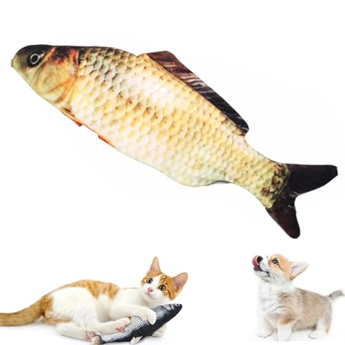 CHENRI Vibrating Fish for Dogs Hundespielzeug Selbstbeschäftigung Elektrisch Simulation Waschbares für Hund A