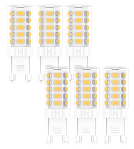 PureShine G9 LED Lampe Warmweiß 3000K 3.2W Ersatz für herkömmliche 40W-Leuchtmittel Enegiesparende nicht dimmbar 6er Pack