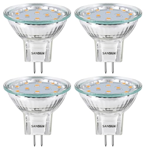 LED-Leuchtmittel 2 4 W MR11 12 V 20 W Halogen-Ersatz GU4 Bi-Pin-Sockel weiches Weiß 3000 K nicht dimmbar 4 Stück