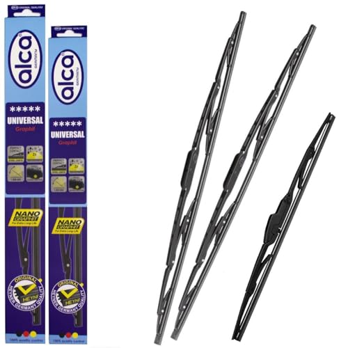 Alca UNIVERSAL Scheibenwischerblätter 21 14 12 vorne hinten alca CLASSIC Haken typ NisMic AU2114H12ARC