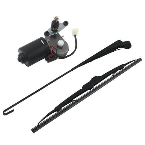 Cicony Elektro UTV Hartbeschichteter Polycarbonat Scheibenwischer mit 12V Scheibenwischermotor Kit für Polaris Ranger RZR 900 1000 Can Am