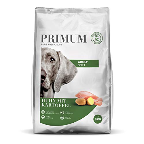 Primum   Soft Huhn Kartoffel   5   Halbfeuchtes   Getreidefreies   Hoher Fleischanteil   Optimal verdaulich