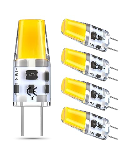 Bonlux LED-Leuchtmittel G6.35 3W AC DC 12V Warmweiß 3000K Bi-Pin JC Typ Kapsel-Leuchtmittel Ersatz Halogenlampe 25W 30W GY6.35 G6.35 Nicht Dimmbar