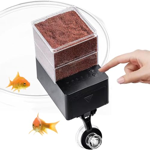 Automatischer Fischfutterautomat 21 7 cm 8 2 Zoll PP Gerät zur Fütterung von Haustieren mit Timer wasserdicht verstellbar intelligent unterstützt Schildkröten