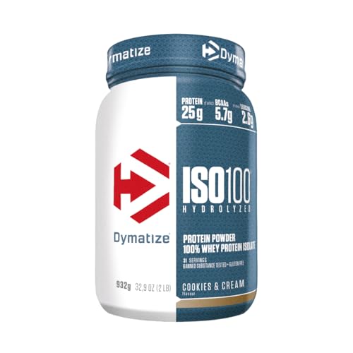 Dymatize ISO 100 Hydrolyzed Cookies Cream 932g - Whey Protein Hydrolysat Isolat Pulver