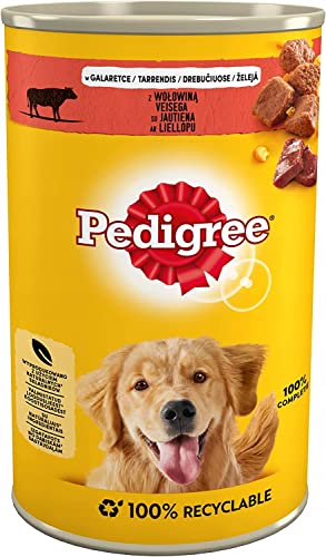 PEDIGREE Adult Nassfutter für Hunde mit Rindfleisch in Gelee 12 x 1200g