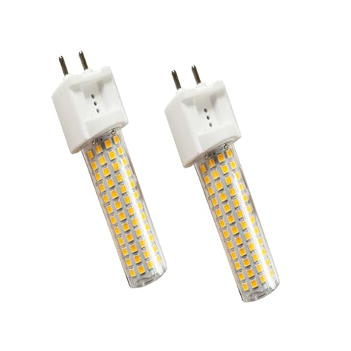 Y.W.Licht G12 LED Lampe Birne 15W 220V Maislampe Warmweiß 3000K G12 Bi-Pin Sockel Mais Licht vergleicht zu 150W Halogenlampe für Deckenlampe Leuchtmittel für Staße Garage Lager 2 Stück Nicht Dimmbar