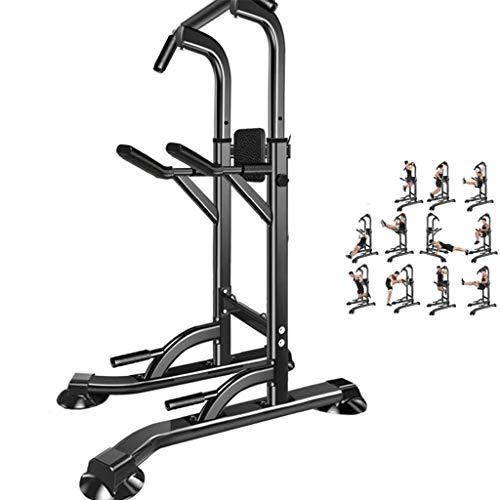 SmPinnaA Fitness Klimmzüge Home Multifunktionsgeräte Barren Reck Indoor-Übungsprodukte 12 Funktionen Mit Stabiler Rückenlehne Black-104x87x205cm