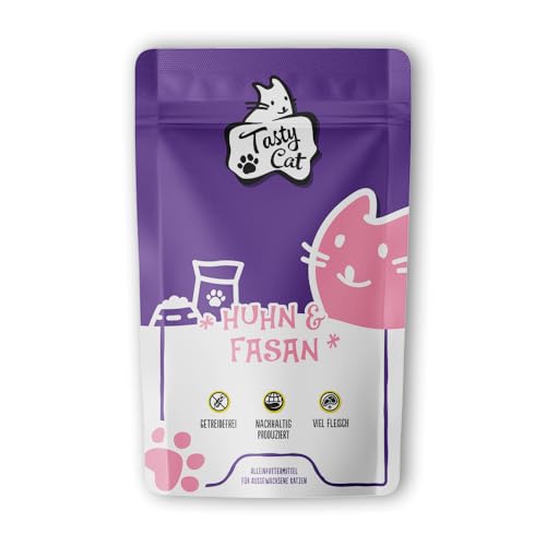 Tasty Cat Nassfutter für Katzen Huhn Fasan 12 x 125g. getreidefrei zuckerfrei