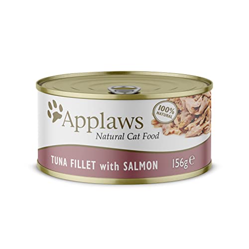 Applaws Cat Tin Tuna Fillet with Salmon in Broth 1x 24x156g