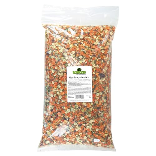 Schecker Ergänzungsfuttermittel - Gemüsegarten Mix - getreidefrei - glutenfrei - vegetarisch - vegan - veggi - Gemüseflocken - 5 kg