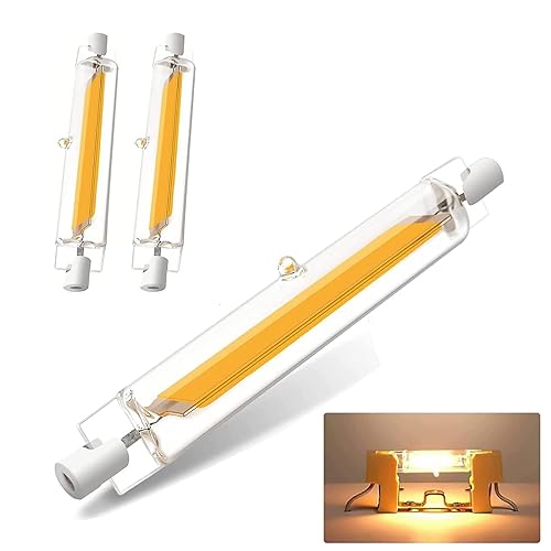 GFDYTG R7S LED 78mm Dimmbar Lampen 10W R7S LED 78mm Ersatz für 100W Halogenlamp Warmweiß 3000K 1000LM r7s led Glühbirne Ohne Flackern 2er Pack