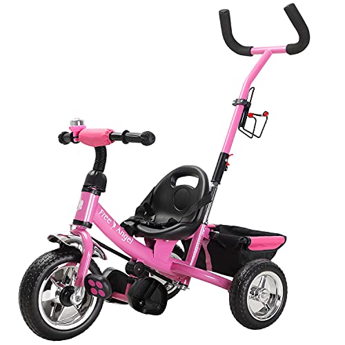 Spielwerk Sicherheitsgurt Abnehmbar verstellbare FuÃŸablage Abnehmbarer Laufrad Kinderwagen Kleinkinder Baby Rosa