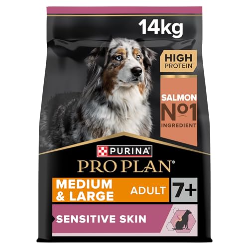 Pro Plan PURINA PRO PLAN Medium Large Adult 7 Sensitive Skin Hundefutter trocken reich an Lachs 1er Pack 1 x 14 kg