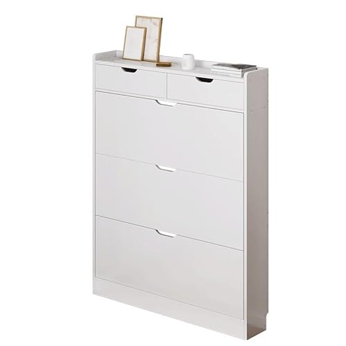 ZKALQECNF Schuh Regal Ultradünner Flip Bucket Schuhschrank for den Heimgebrauch kleine Einheit Eingangsbereich Lagerregal mit großer Kapazität