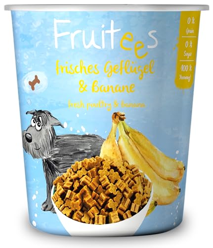 bosch Finest Snack Concept Fruitees frisches Geflügel Banane ohne Getreide 4er Pack mit 4 x 200 g