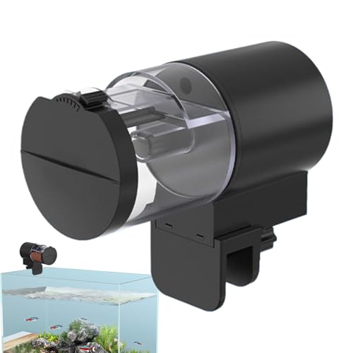 Opdestn Automatischer Fischfutterautomat Mit Timer Und 100ml Intelligenter Füllstand Automatischer Fischfutterautomat Für Kleine Aquarien Für Schildkröten Kampffisch Kleines Aquarium Zuhause