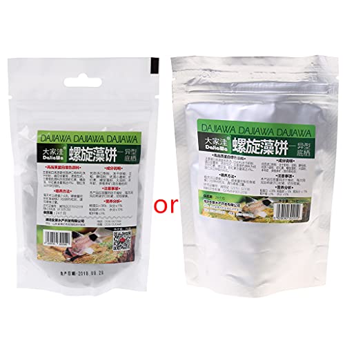 Spirulinas-Tabletten für Zierfischfutter gemischte Diät-Pellets für Gold Guppy-Laternenfische wiederverschließbare Verpackung Futterflocken Süßwasserboden-Futterspender