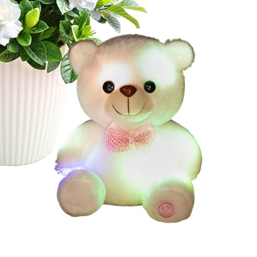 Generisch Nachtlicht Kuscheltier - 20 cm Glühbär Kuscheltier Aufleuchtend Regenbogen Für Kinder Für Und Mädchen Sofa Kinderzimmer Büro Zuhause Wohnzimmer