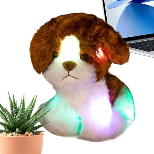 Generisch Nachtlicht Kuscheltier mit sanfter Beleuchtung Sammlerpuppen Figur LED Plüsch Welpe - Für zu Weihnachten als Geschenk für