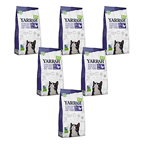 Yarrah - Trockenfutter für sterilisierte Katzen Bio - 0 7 kg - 6er Pack