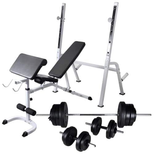 vidaXL Langhantel Kurzhantel Set 60 5kg Kraftstation