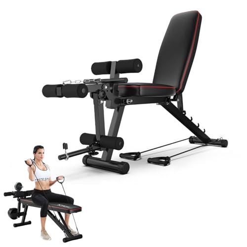 ypuxil Sportbank Langhantelbank Klappbare Hantelbank 200 kg Tragkraft mit kompaktem Design für den Einsatz zu Hause und im FitnessstudioBlack 162cm
