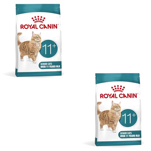 ROYAL CANIN AGEING 11 Doppelpack 2 x 400 g Trockennahrung für Senior Katzen ab dem 11. Lebensjahr Formel mit dem HealthyAge7 Complex Enthält leicht zu kauende Kroketten