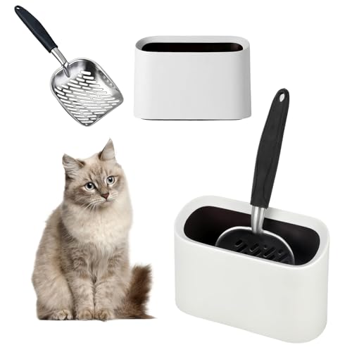 Traurige Katzenklo Schaufel Mit BehäLter Streuschaufel-Katzenklo Katzenschaufel-Mit-BehäLter Metall-Katzenstreuschaufel-Set Für Klo