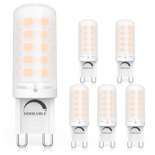 G9 LED Dimmbar 6er 3000K AC220-240V 3W Ersatz 40W G9 Halogenlampe 3W Glühbirne LED Leuchtmittel für Drinnen und Draußen Schmücken Beleuchtung Kein Flackern Glühlampe Table lamp