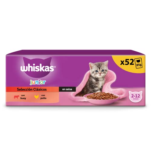 whiskas Nassfutter für Katzen Junior Classic 13 x 4 x 85 g