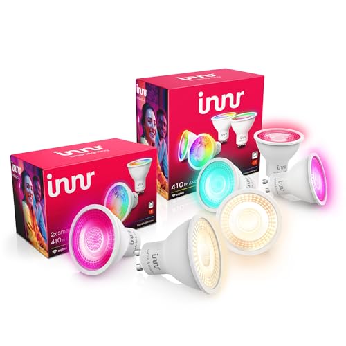 innr Zigbee GU10 Smart LED Spot funktioniert mit Hue und Alexa Bridge erforderlich White Color 16 Millionen Farben smart LED Lampe 410 lumen dimmbar 6 Stück