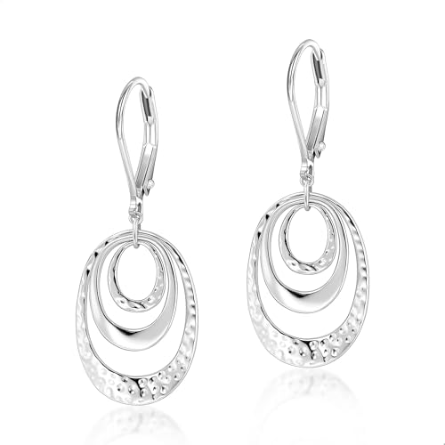 ALEXCRAFT Post Hängend Hänger 3 Elegant Lang Gehämmert Leaveback Dangle Earrings
