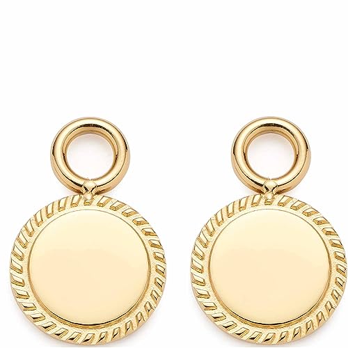 Leonardo Jewels Luisa Beauty s Charms Anhänger 2er Set aus Edelstahl IP Gold geeignet für Gravur und passend für Kreolen Schmuck Geschenk für Frauen 023249