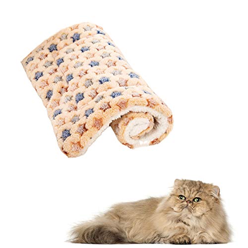 othulp Hundedecken Waschbar Hundedecken Waschbares Hundebett Weiche Decke Katzendecke Hundekiste Bett Flauschige Katze Mat Katzenbetten Haustierdecke beige L