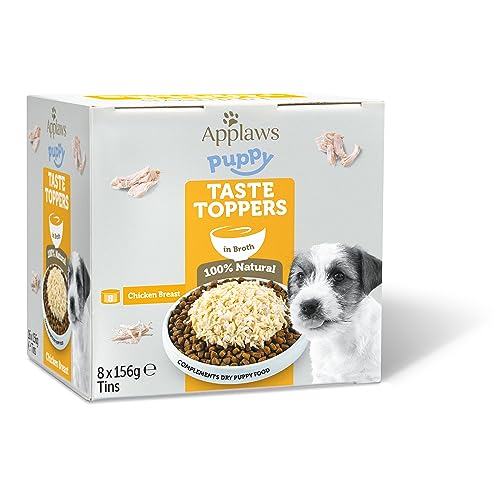 Applaws Wet Puppy Food Hühnerbrust mit Reis in Brühe für Junge Hunde   Packung mit 8 x 156g Dosen