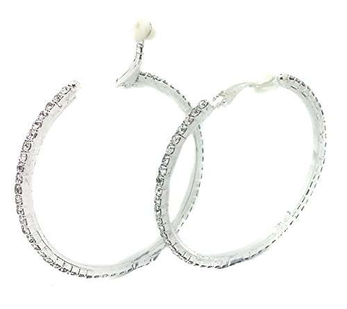 Clip on mit Kristall Strass Steinen im Cushion Schliff 5 5 cm