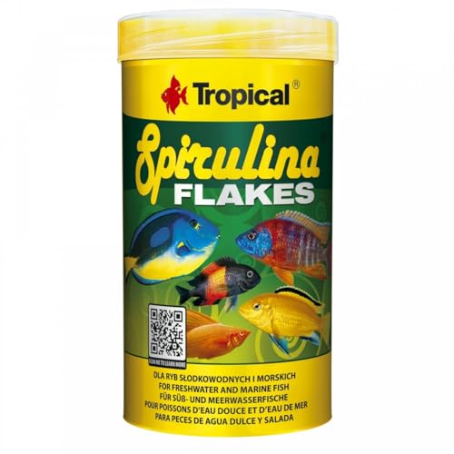 Tropical Spirulina Flakes Pflanzliches Flockenfutter mit Spirulina 1er Pack 1 x 250 ml