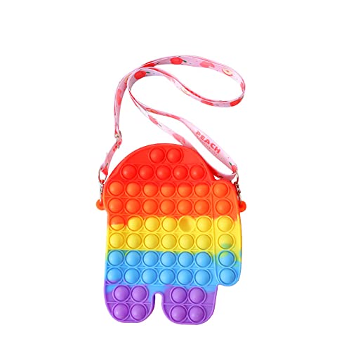 ZHYX Push Pop Bubble Poppet Fidget Toys Antistress Popet Plopper Spielzeug Poppit Tasche C