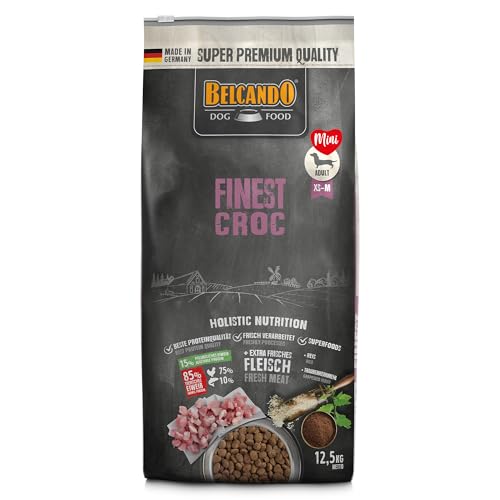 BELCANDO Finest Croc 12 5 kg Hundefutter Trockenfutter für kleine mittlere Hunde Alleinfuttermittel für ausgewachsene Hunde ab 1 Jahr