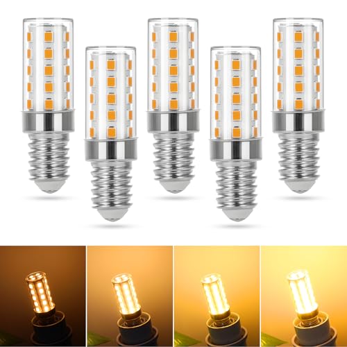 E14 LED Dimmbar Lampen Warmweiß 3000K 3.5 W E14 Glühbirnen AC 220V Ersatz 30-35W Glühlampen 350LM Maiskolben Energiesparlampe Edison-Schraube Kerze Leuchtmittel für die Heimbeleuchtung 5er-Pack