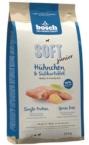 bosch HPC SOFT Junior Hühnchen Süßkartoffel halbfeuchtes Hundefutter für wachsende Hunde aller Rassen Single Protein grain-free 1 x 2.5 kg