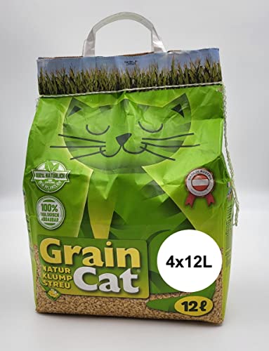 Grain Cat Green Cat 4 x 12 Liter Öko- Katzenststreu klumpend 48 Liter