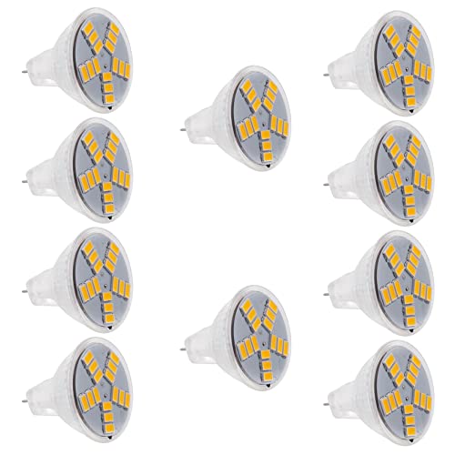 Daijianbin 10X 3W MR11 GU4 250LM LED Birne Lampe 15 5630 SMD Warmweiss Licht
