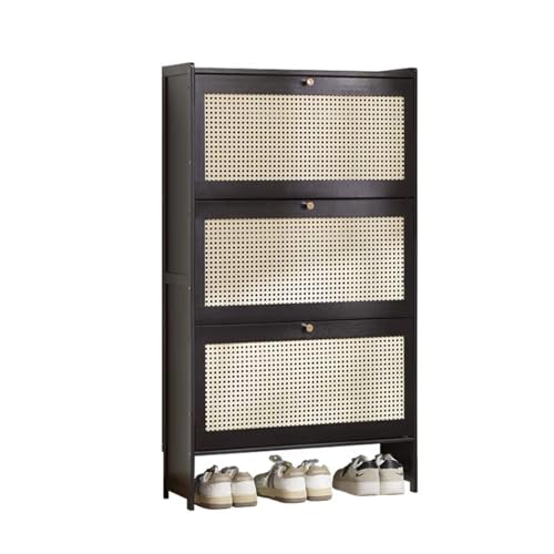 Freistehendes Schuhregal platzsparende Schuhaufbewahrung Schuhaufbewahrungs Organizer für den Eingangsbereich 3 stufiger kippbarer für Wohnzimmer Schlafzimmer Flur Schrank H 120cm