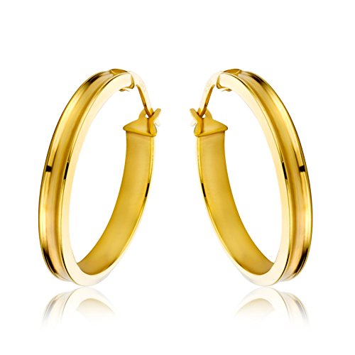 Miore Ohrringe Damen Gelbgold 9 Karat 375 Gold Creolen