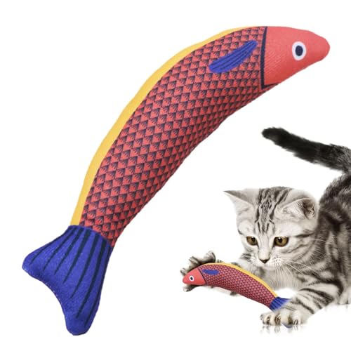 Beißspielzeug Für Katzen Kauspielzeug Für Katzen Plüsch-Saury-Fisch-Katzenminze-Spielzeug Zum Zahnen Interaktives Katzen-Kickspielzeug 8 27 X 3 15 Zoll Großes Katzenminze-Knisterspielzeug Für