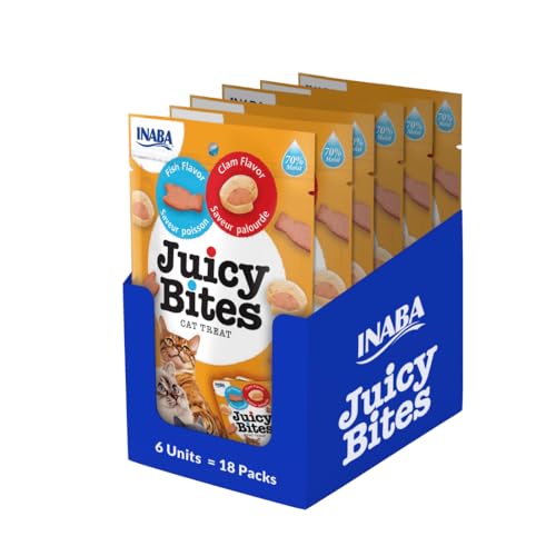 INABA Juicy Bites 98% Hühnerfleich 29% Protein Reich an Hähnchen und Thunfisch Katzenleckerlis Getreidefrei Zuckerfrei Keine Nebenerzeugnisse Premium Cat Treats aus Japan